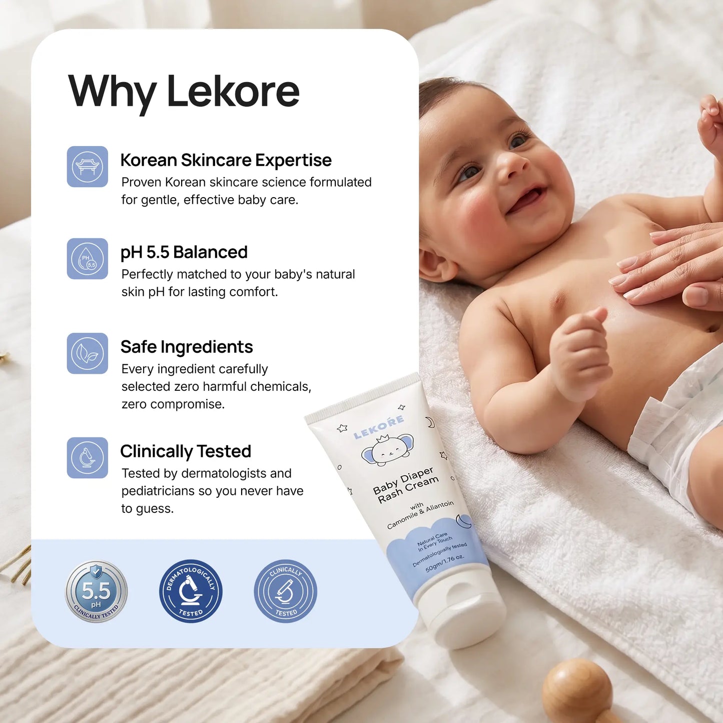 Lekore Baby Diaper Rash Cream