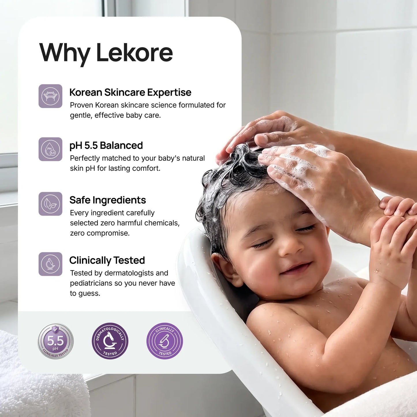 Lekore Baby Shampoo | pH 5.5