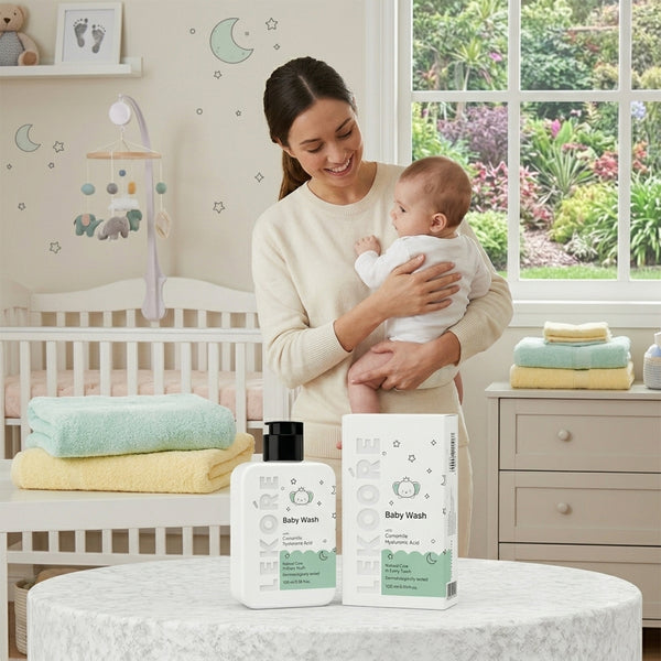 Lekore Baby Body Wash pH 5.5 – Chamomile & Hyaluronic Acid for Newborn Skin