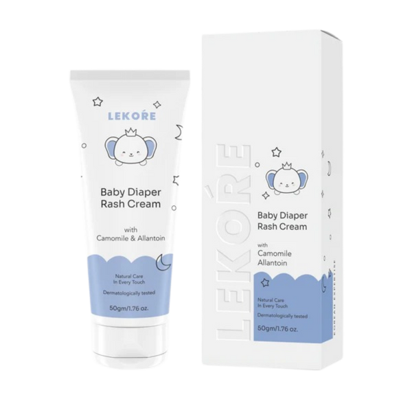 Lekore Baby Diaper Rash Cream 50 Gm | Protects, Soothes Prevents Rashes